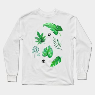 Dog Paws in The Jungle Long Sleeve T-Shirt